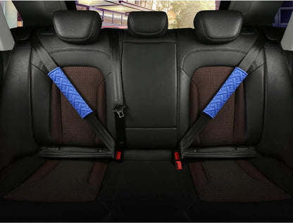 Universal seat belt protector - Soft and comfortable shoulder protector for the seat belt - (blue) - Image 4
