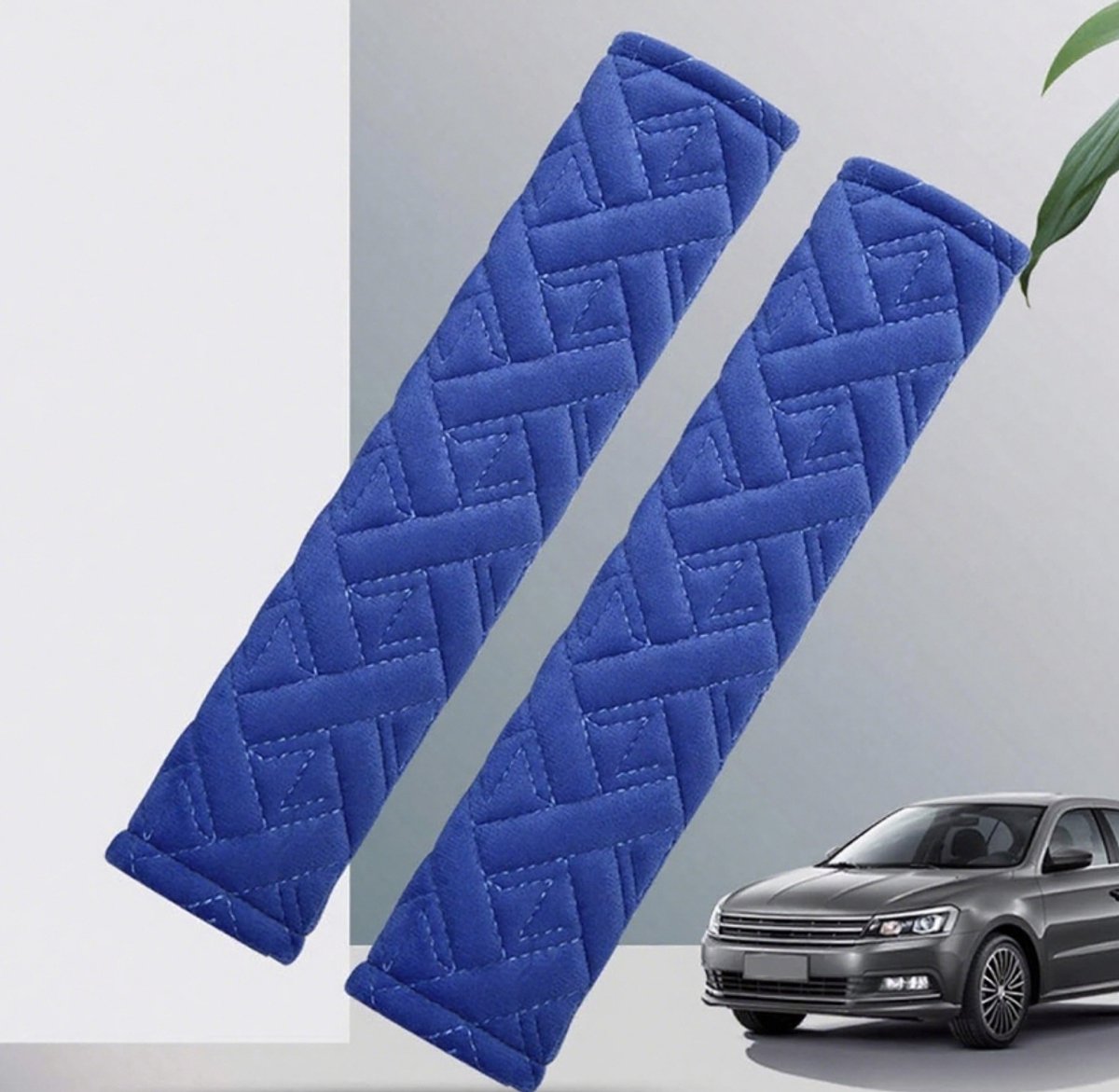 Universal seat belt protector - Soft and comfortable shoulder protector for the seat belt - (blue) - Image 5