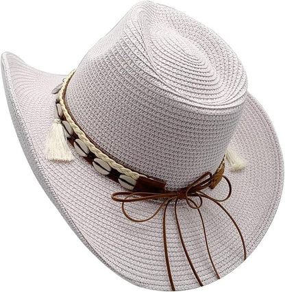 Cowboy hats - Straw hats - Women's and men's hats - Sun hats - Summer beach hats - Western hats - Panama hats - Unisex cowboy hats - Foldable straw hats - Brim hats - Summer hats - Image 4