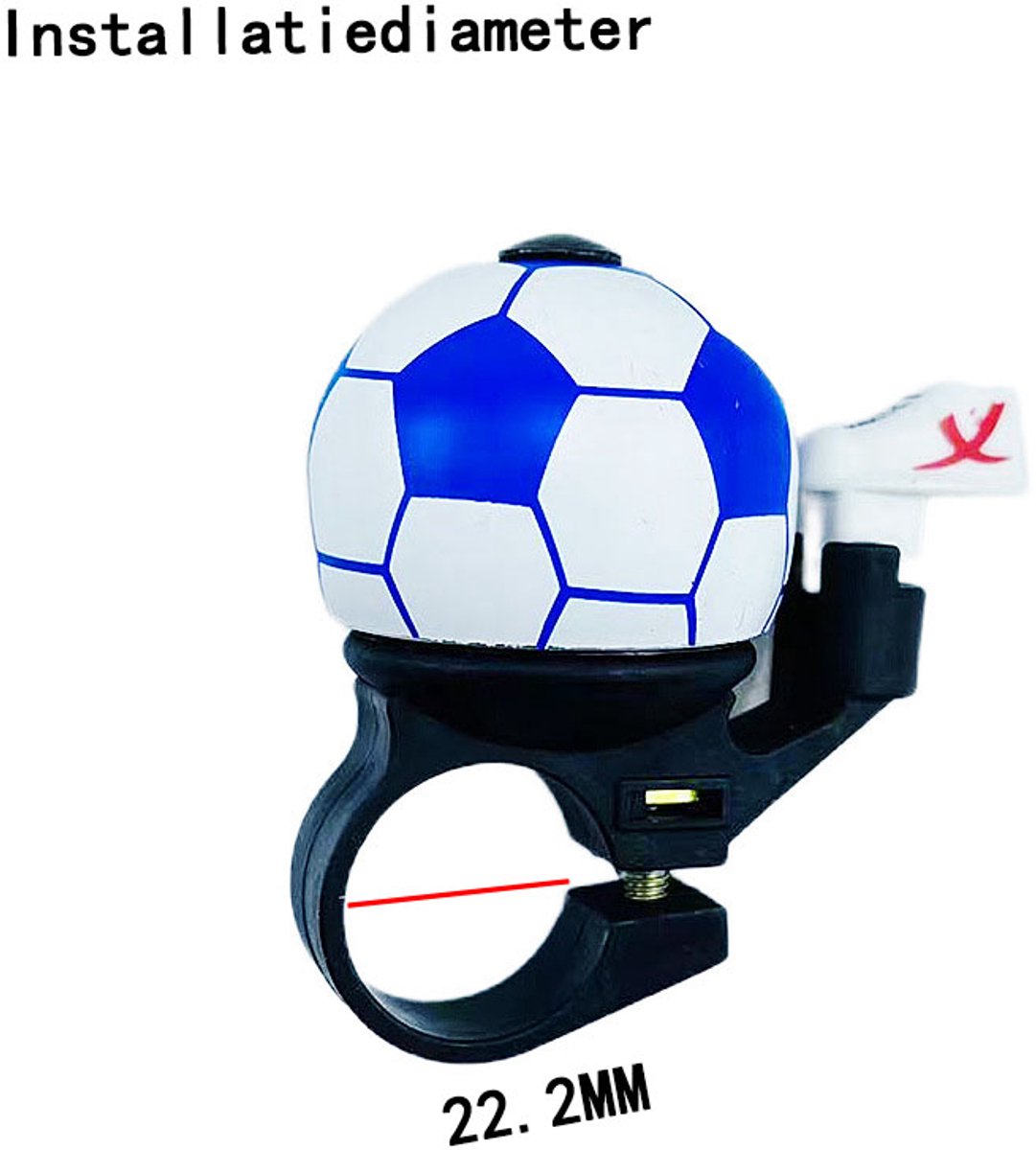 Bicycle bell - Blue football bicycle bell - Football bicycle bell - Bicycle horn - Children's bicycle bell - Bicycle horn - Blue - Image 2