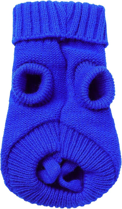 Dog Coat - Dog Sweater - Small Dog Sweater - Warm Dog Coat - Warm Puppy Sweater - Thick Knit Winter Sweater - Soft Roll Neck Sweater - Perfect for Small Dogs and Puppies - Christmas - Size M