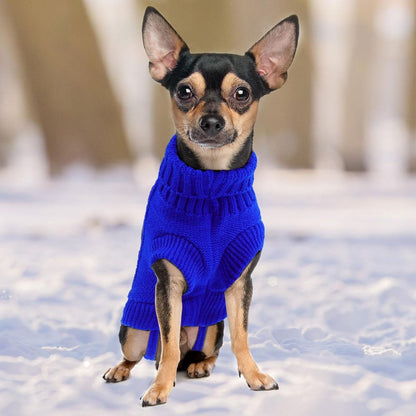 Dog Coat - Dog Sweater - Small Dog Sweater - Warm Dog Coat - Warm Puppy Sweater - Thick Knit Winter Sweater - Soft Roll Neck Sweater - Perfect for Small Dogs and Puppies - Christmas - Size M - Image 5