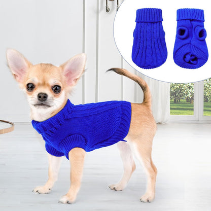 Dog Coat - Dog Sweater - Small Dog Sweater - Warm Dog Coat - Warm Puppy Sweater - Thick Knit Winter Sweater - Soft Roll Neck Sweater - Perfect for Small Dogs and Puppies - Christmas - XL - Image 2