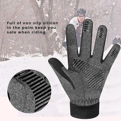 Gloves - Cycling Gloves - Gloves - Windproof and Warm - Cycling Gloves - Winter Gloves for Women and Men - Suitable for Cycling - Jogging - Mountain Biking - Golf - Walking - Football - Running - Women's - Men's - Children's - Image 3