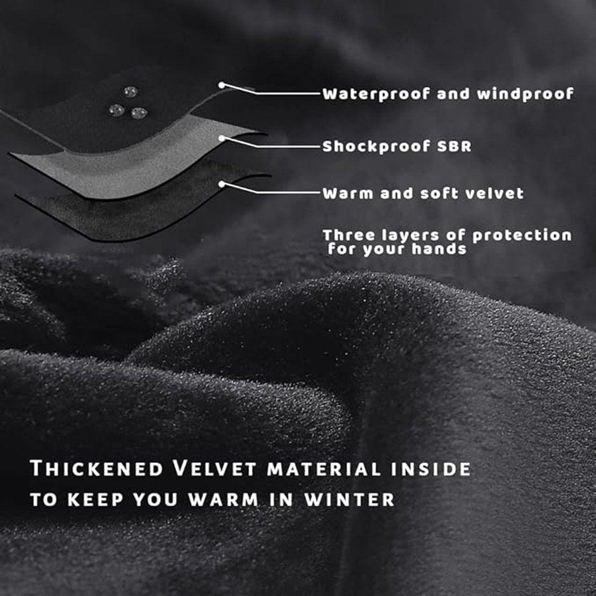 Gloves - Cycling Gloves - Gloves - Windproof and Warm - Cycling Gloves - Winter Gloves for Women and Men - Suitable for Cycling - Jogging - Mountain Biking - Golf - Walking - Football - Running - Women's - Men's - Children's - Image 4