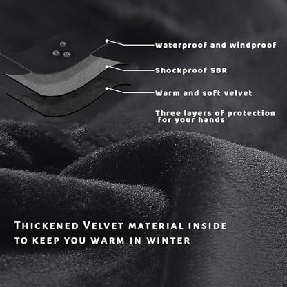 Gloves - Cycling Gloves - Gloves - Windproof and Warm - Cycling Gloves - Winter Gloves for Women and Men - Suitable for Cycling - Jogging - Mountain Biking - Golf - Walking - Football - Running - Women's - Men's - Children's - Image 4