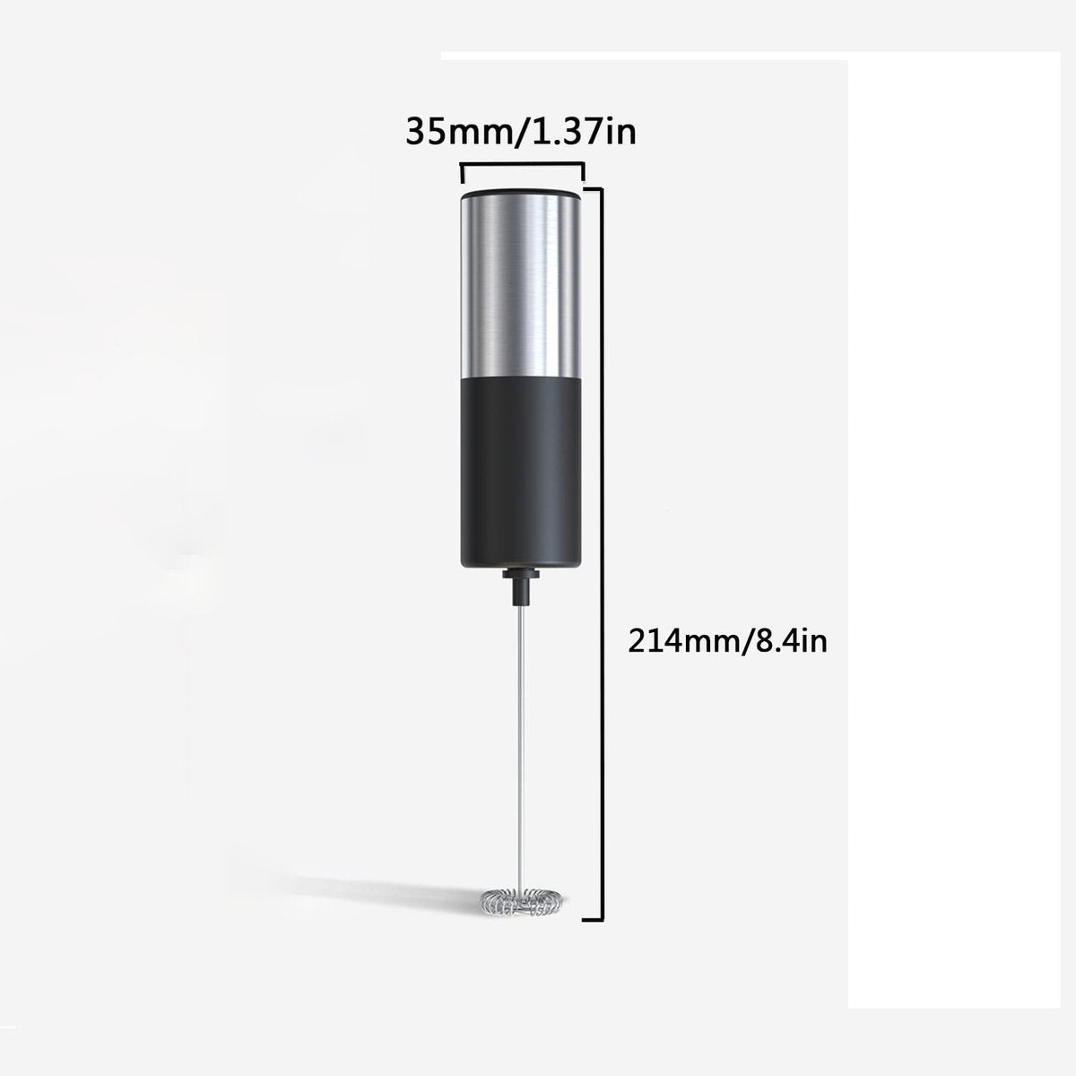 Electric milk frother - Manual milk frother - Mini milk mixer - With stand - No plug - Convenient for camping - Black - Image 3