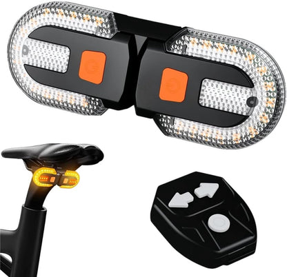 Bicycle light with alarm and rechargeable battery - Bicycle lamp - Bicycle alarm - Bicycle light - Bicycle alarm with remote control - Bicycle taillight - USB rechargeable - Waterproof - Alarm system - Bicycle taillight with alarm function - Black