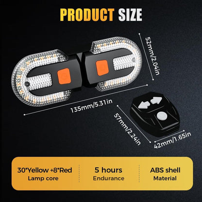 Bicycle light with alarm and rechargeable battery - Bicycle lamp - Bicycle alarm - Bicycle light - Bicycle alarm with remote control - Bicycle taillight - USB rechargeable - Waterproof - Alarm system - Bicycle taillight with alarm function - Black - Image 5