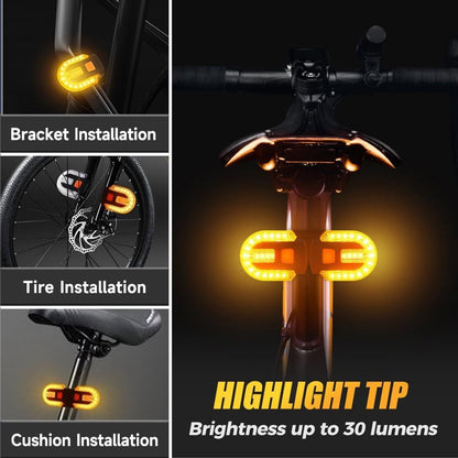 Bicycle light with alarm and rechargeable battery - Bicycle lamp - Bicycle alarm - Bicycle light - Bicycle alarm with remote control - Bicycle taillight - USB rechargeable - Waterproof - Alarm system - Bicycle taillight with alarm function - Black - Image 6