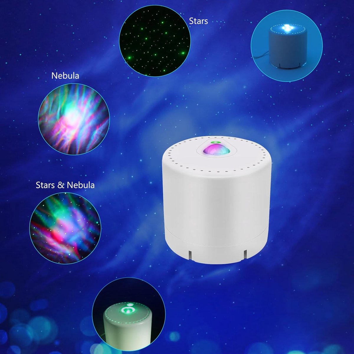 Projector - Starry Sky Projector - Starry Sky Lamp - Night Light Projector - With adjustable speed and brightness - With remote control - For decorating bedrooms, children's rooms, and adults' rooms - Image 5