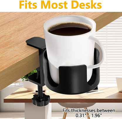 Adjustable and portable tabletop cup holder with clip - universal holder for bottles, coffee cups and water cups - 95 cm diameter, max. capacity 5 kg - Image 6