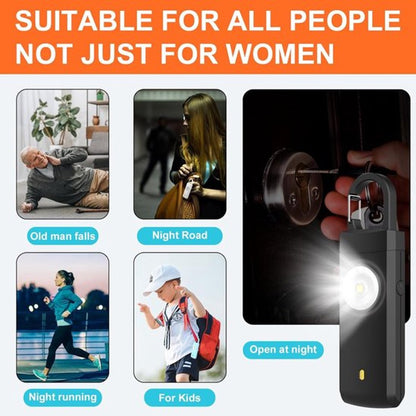 Alarm - Personal Alarm - 130 dB Sound and Flashing Light - Personal Security Alarm - Self-Defense Keychain - Personal Protection - Alarm for Seniors - Portable Security Alarm - Black - Image 4