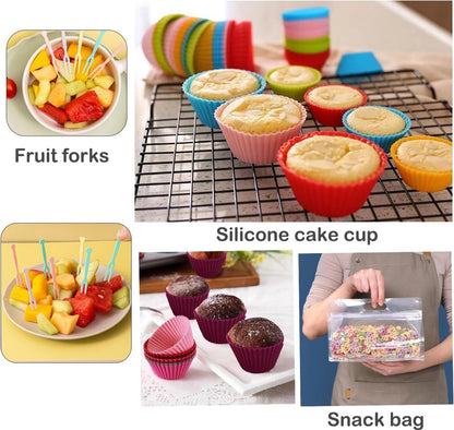 Lunch Box - Bento Box with Cutlery - 3-Layer 2000ml Lunch Box - Insulated Lunch Box for Adults and Children, Picnics, Work, School - Vegetables - Image 5