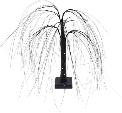 Elegant 50cm tall LED willow lamp with 7 modes - for living room and bedroom - Dual Power (USB and battery), warm white ambient light, energy-saving and versatile design - black - Image 2