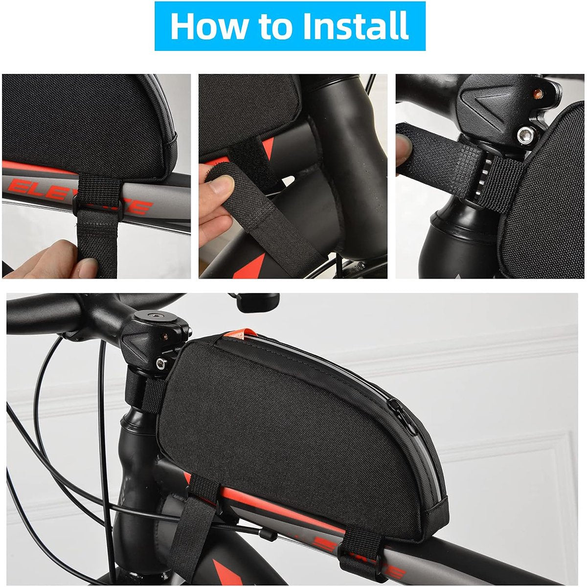 Waterproof bicycle bag for front frame, bicycle bag for top tube, suitable for road bikes, mountain bikes, outdoor cycling, travel and hiking - Image 7