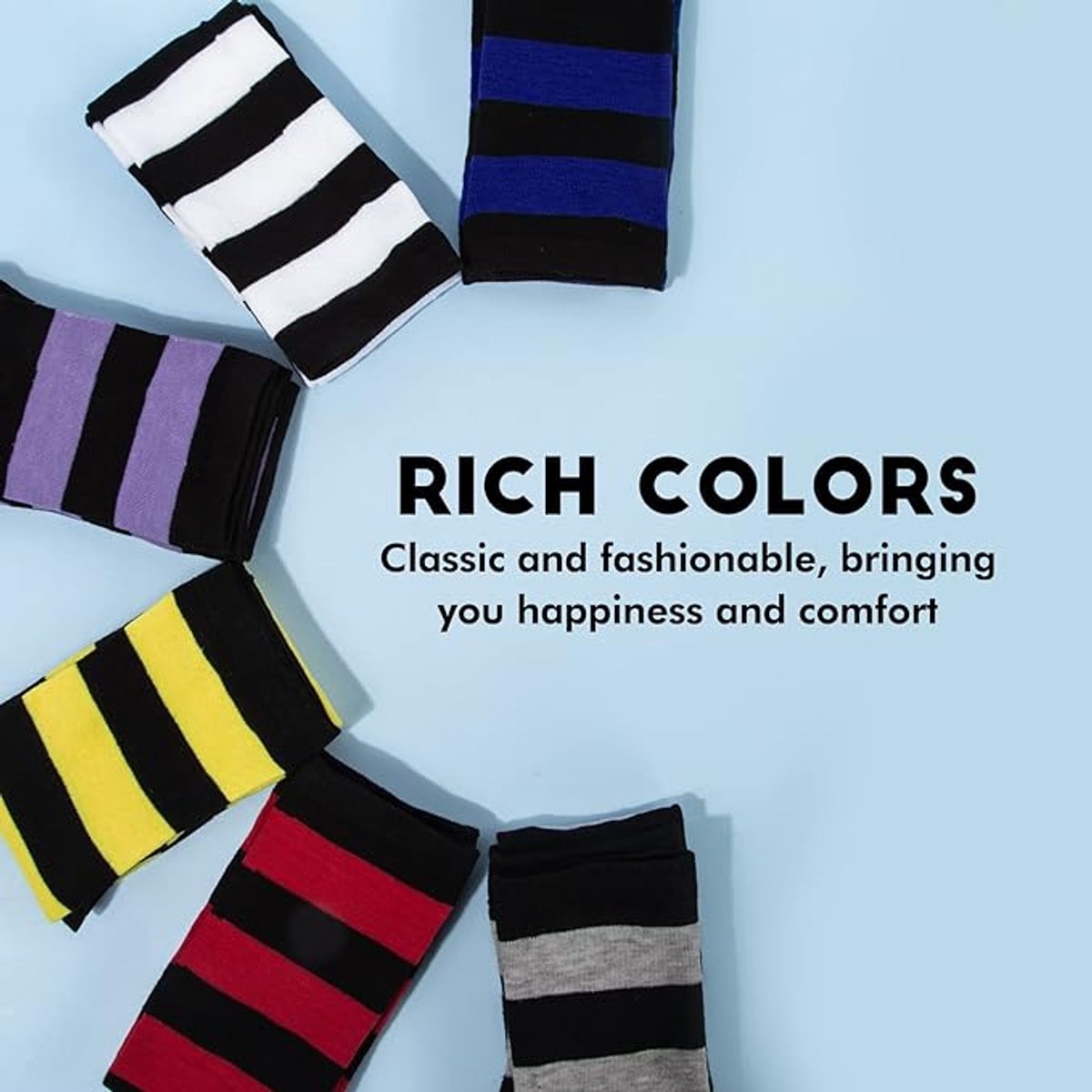 Socks - Women's Knee-High Socks - High Knee-High Socks - Sexy Socks - Women's Knee-High Socks - Stockings - Leg Warmers - Casual Outfit - Role Play - 6 Pairs - Image 5