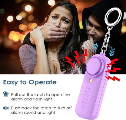 Personal Alarm - 130 dB - Security Siren - Self-Defense Siren - With LED Light-Up Keyring - For Children, Women, Students and Seniors (Purple) - Image 7