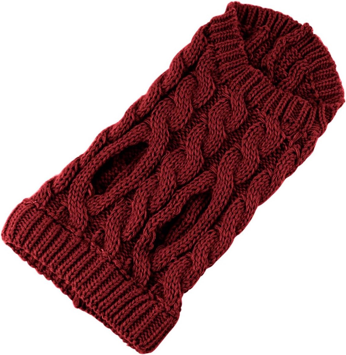 Dog Coat - Dog Sweater Vest - Warm Dog Coat - Winter Dog Sweater - Soft Knitted Wool Dog Clothes - Crochet Coat - Perfect for Small Dogs - Medium-Sized Dogs - Size M - Red - Image 3