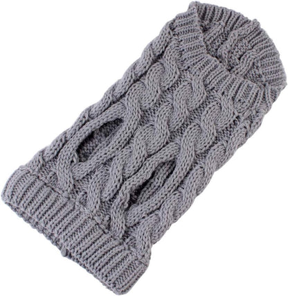 Dog Coat - Dog Vest - Warm Dog Coat - Winter Dog Sweater - Soft Knitted Wool Dog Clothes - Crochet Coat - Perfect for Small and Medium Dogs - Size M - Grijs - Image 3