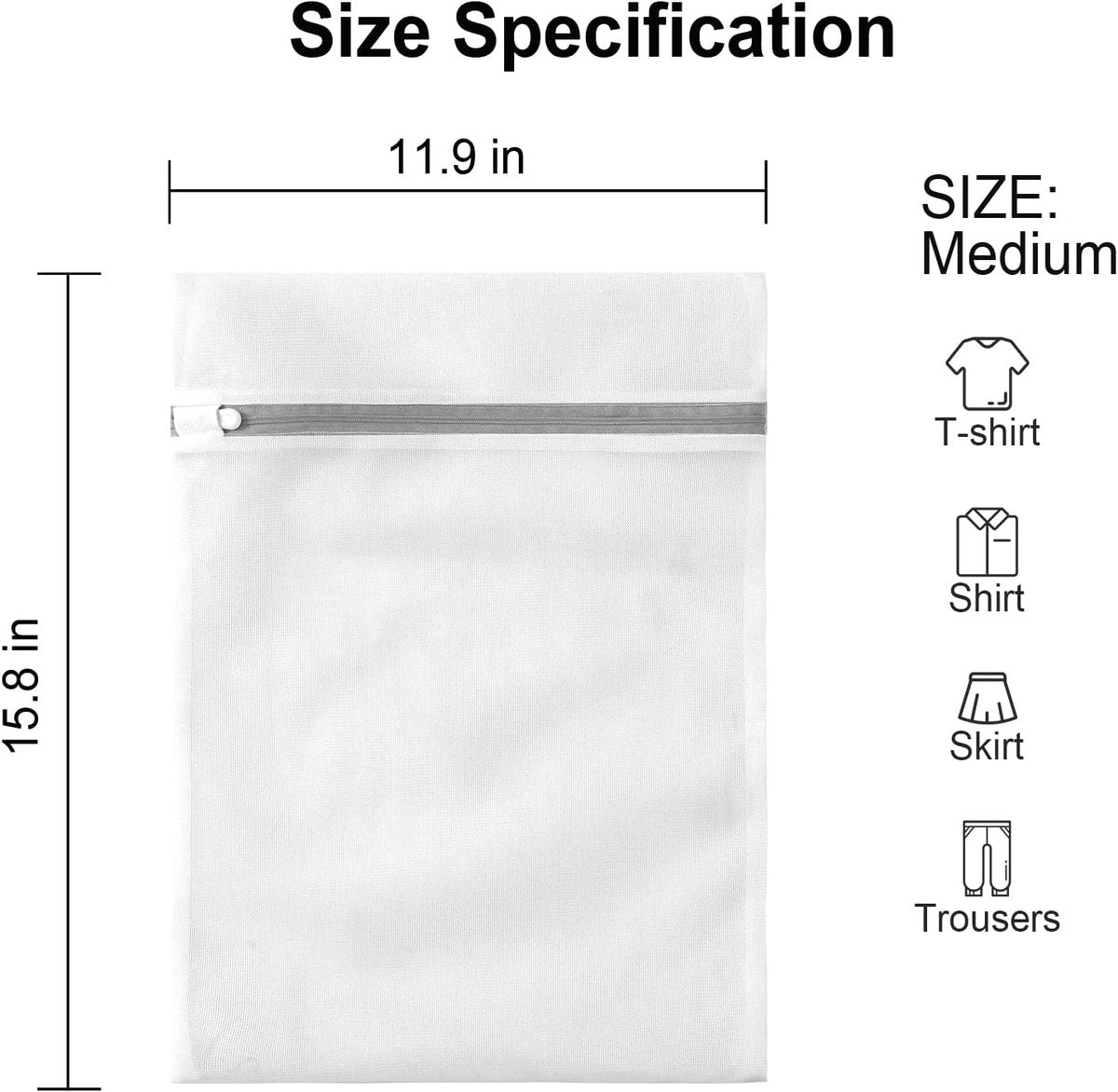 Set of 3 Mesh Laundry Bags - Laundry Nets - Groot Laundry Net - Durable Bags - Delicate Clothes - Perfect for the Washing Machine - Jackets - Jeans - 30 x 40 cm - Household Accessory - Image 5