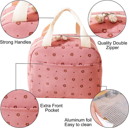 Women's Insulated Lunch Bag - Pink Insulated Bag for Work and School - Image 6