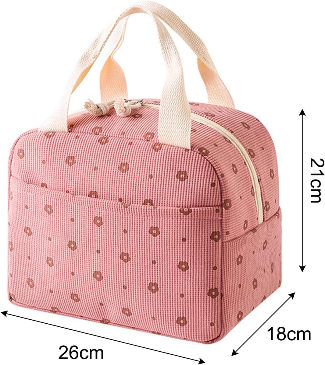 Women's Insulated Lunch Bag - Pink Insulated Bag for Work and School - Image 7