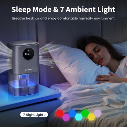 Dehumidifier - Intelligent Ultra - Silent Dehumidifier - Ultra-Quiet Portable Dehumidifier - For Drying Laundry - Dehumidifies Bedrooms, Bathrooms, Wardrobes, and Caravans - Black - Image 6