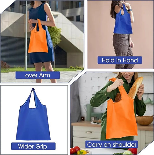 Tote bags, shopping bags, foldable shopping bags in sets of two, printed shopping bags, foldable bags with flowers, reusable shopping bags, fabric bags with handles, large shopping bags for travel, etc. - Image 3
