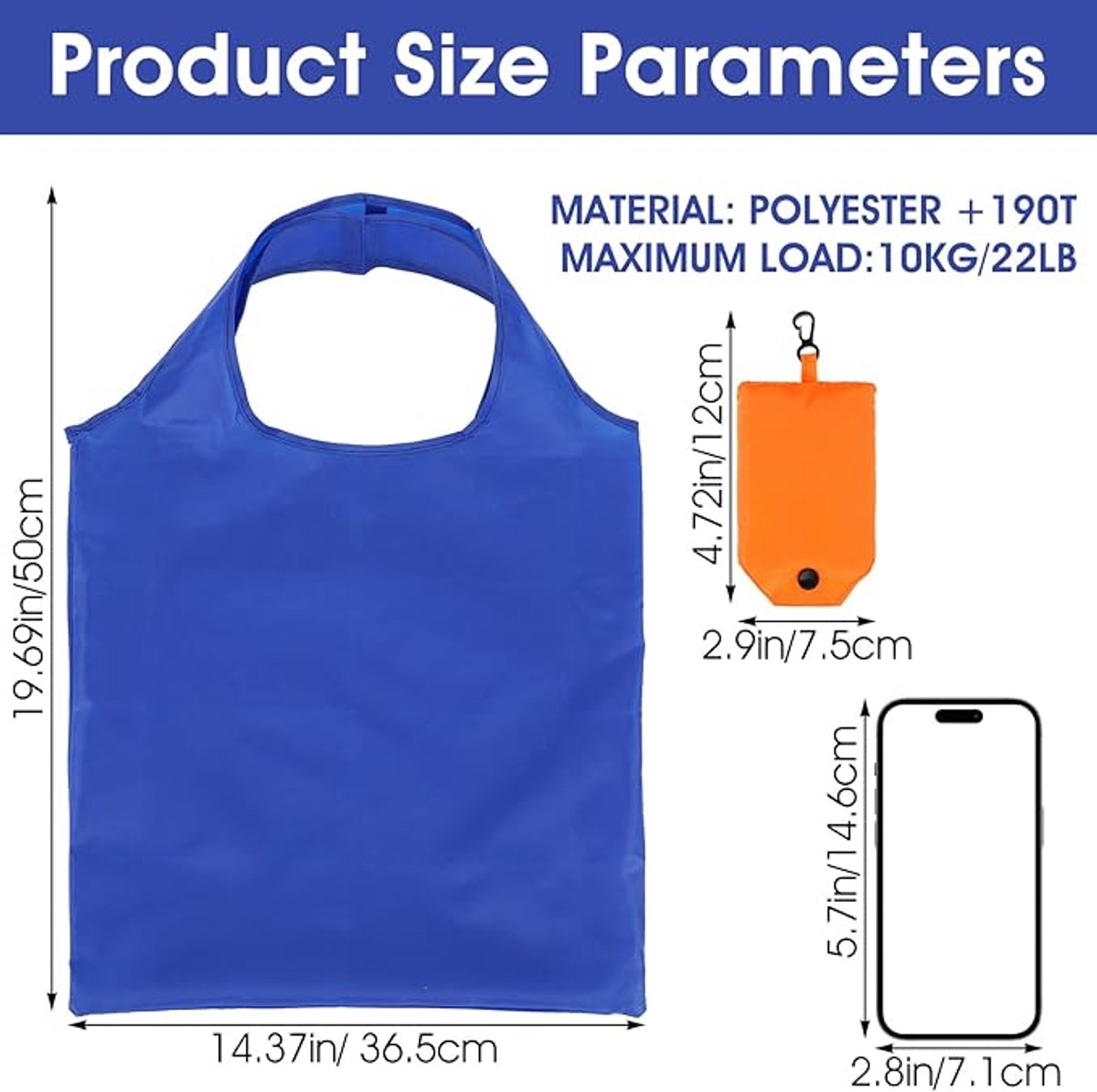 Tote bags, shopping bags, foldable shopping bags in sets of two, printed shopping bags, foldable bags with flowers, reusable shopping bags, fabric bags with handles, large shopping bags for travel, etc. - Image 6
