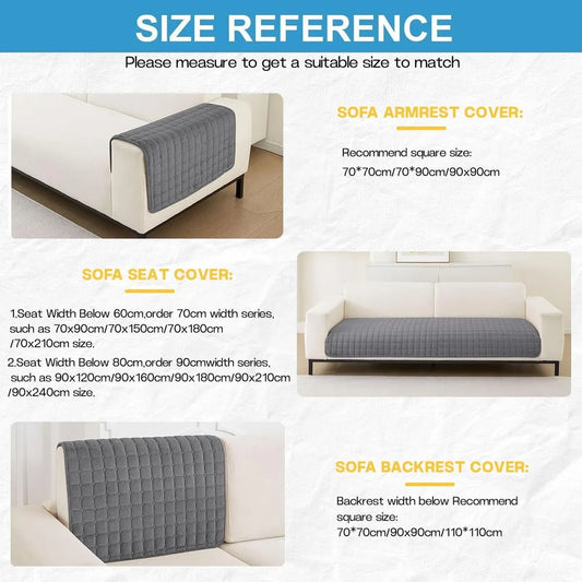 Sofa cover - Corner sofa cover - Flannel sofa cover - Winter sofa cover - Sofa cushion cover - Corner sofa cover for 1/2/3/4 people - L-shaped sofa cover - Grey - 70 x 70 cm - Image 5