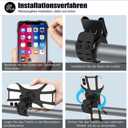 Universal bicycle phone mount, removable, 360-degree adjustable, for smartphones from 4.5 to 0 inches - Image 3