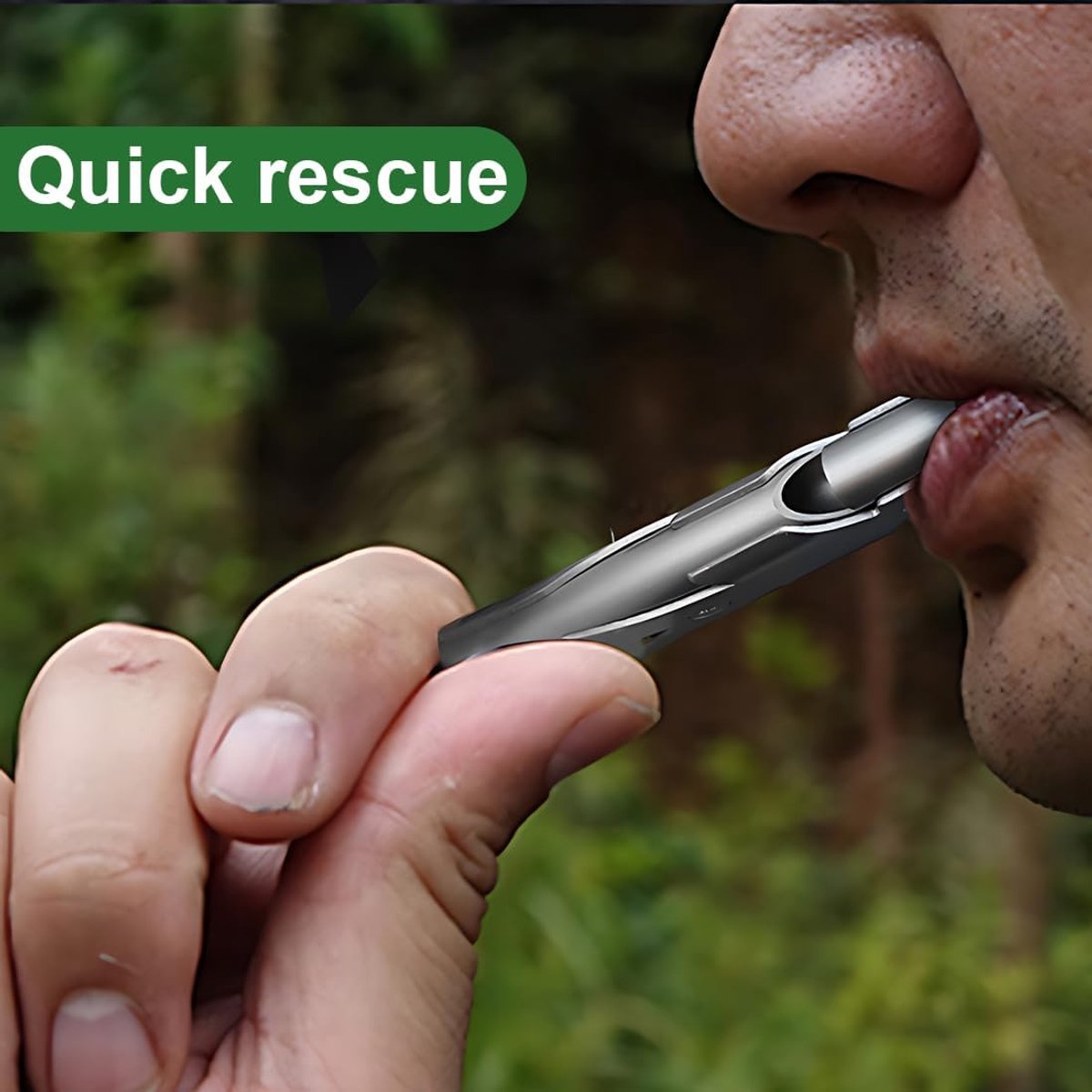 Survival Whistle - Keychain - Dog Training Clicker - Easy to Use - Waterproof - Stainless Steel - 2 Pieces - Dog Safety Training - Outdoor - Camping - Kayaking - Image 3