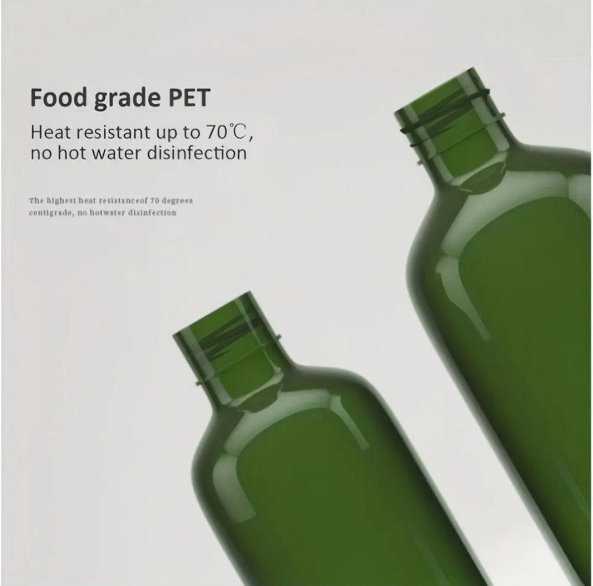 Set of 4 pump bottles 500 ML, green transparent plastic soap dispenser, refillable shampoo bottle. - Image 4