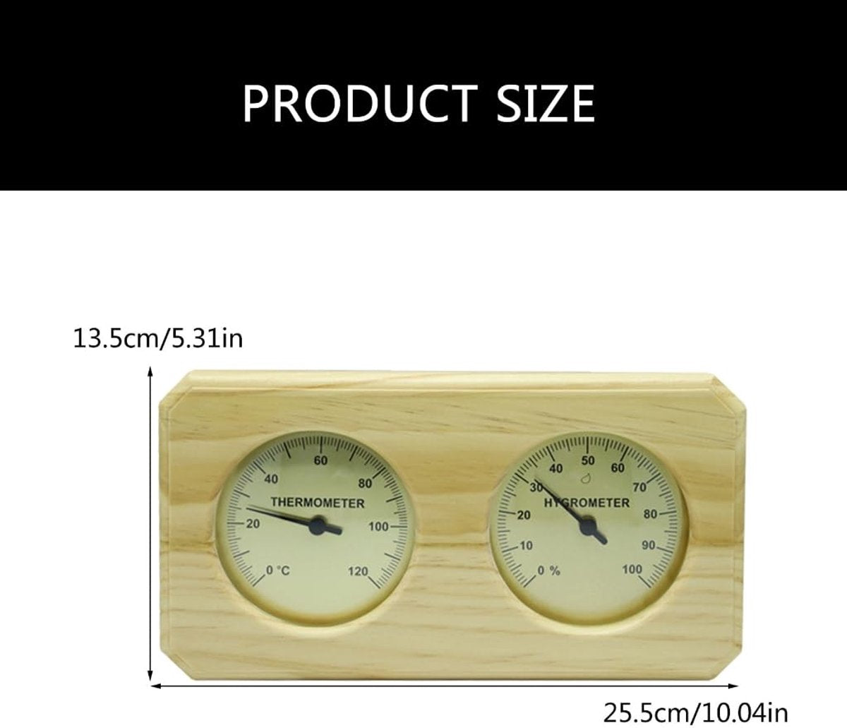 Indoor Thermometer - Indoor Thermometer - Thermometer - Weather Station - Hygrometer - Waterproof Wall-Mounted Thermometer and Hygrometer - Suitable for Indoor Bathroom, Sauna, Baby's Room - Image 2