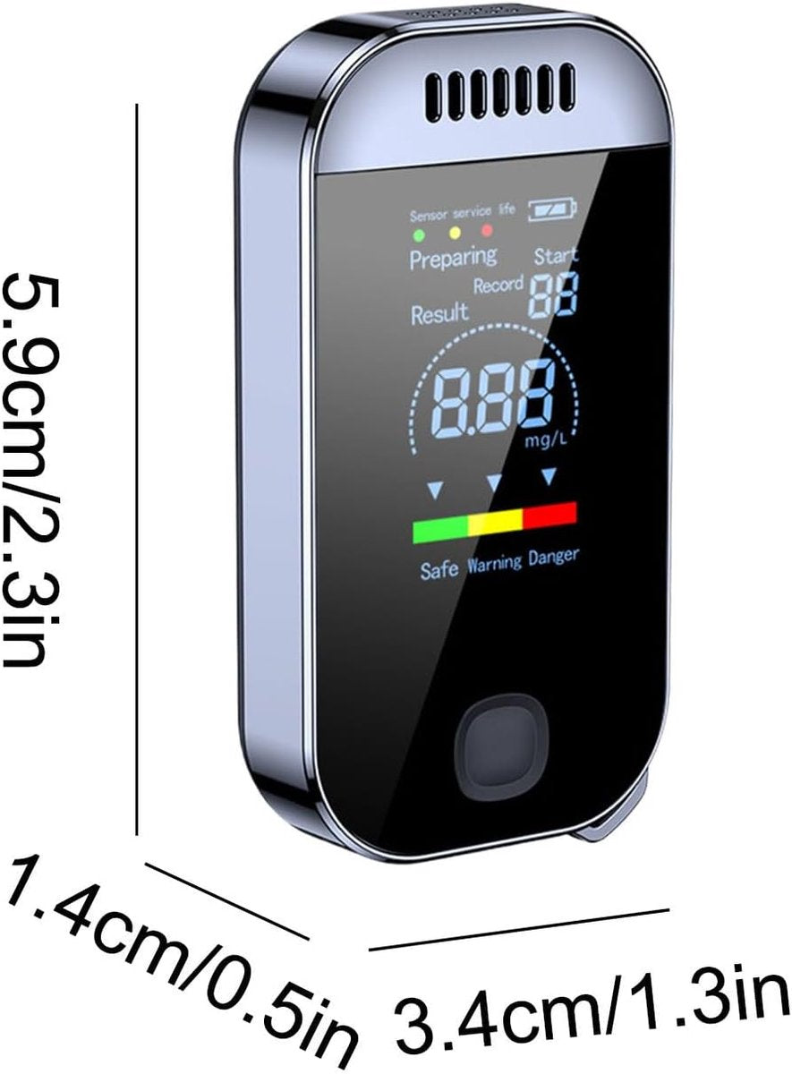 Breathalyzer with screen, portable, contactless, high accuracy, Perfect for safety checks in case of driving under the influence (DUI) and apartment parties. - Image 3