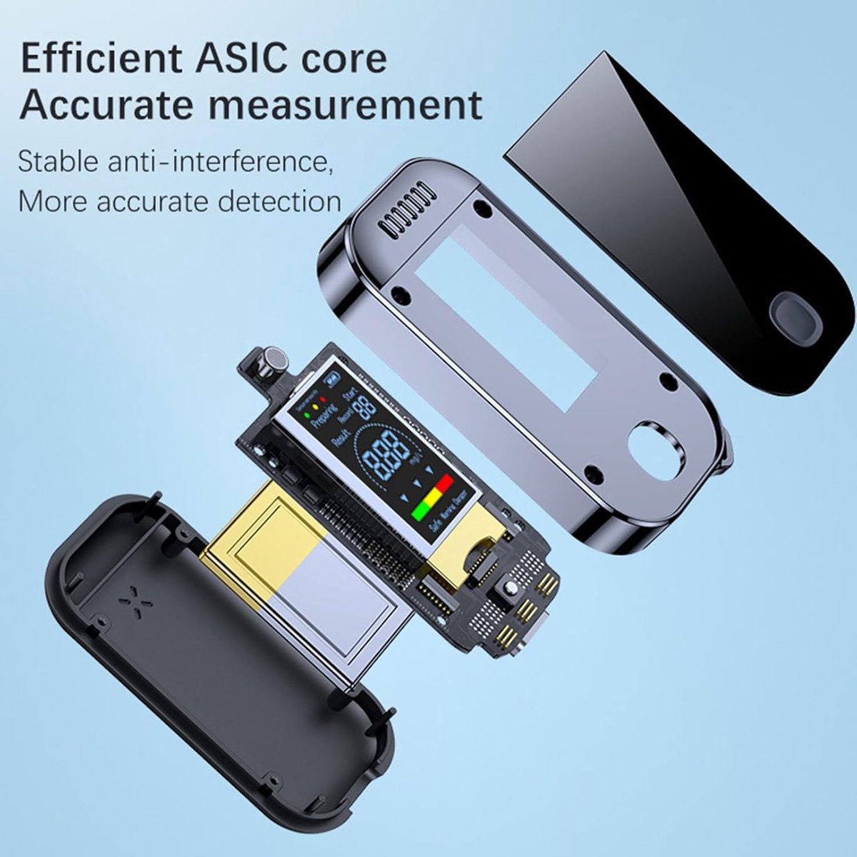 Breathalyzer with screen, portable, contactless, high accuracy, Perfect for safety checks in case of driving under the influence (DUI) and apartment parties. - Image 6