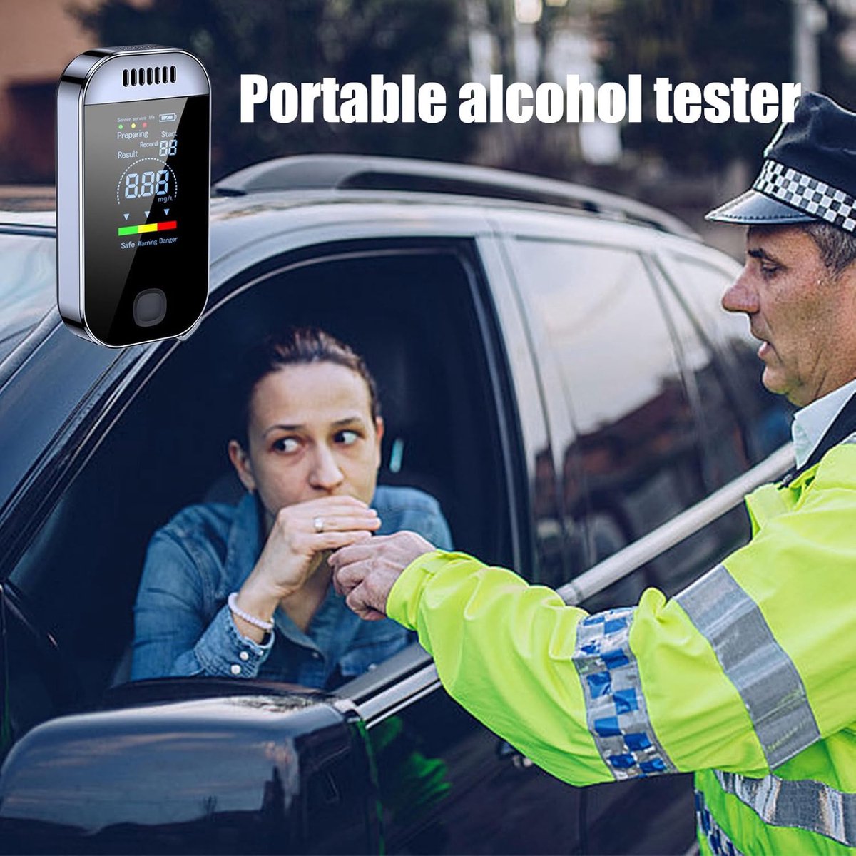 Breathalyzer with screen, portable, contactless, high accuracy, Perfect for safety checks in case of driving under the influence (DUI) and apartment parties. - Image 7