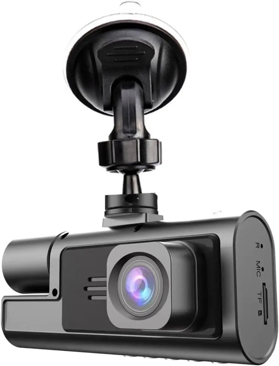 Dashcam - Dual lens 1080p - HD video recorder, wide viewing angle - Loop recording - For safety while driving, parking and traveling