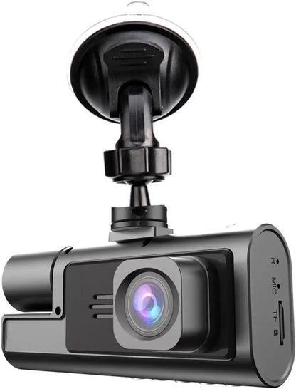 Dashcam - Dual lens 1080p - HD video recorder, wide viewing angle - Loop recording - For safety while driving, parking and traveling