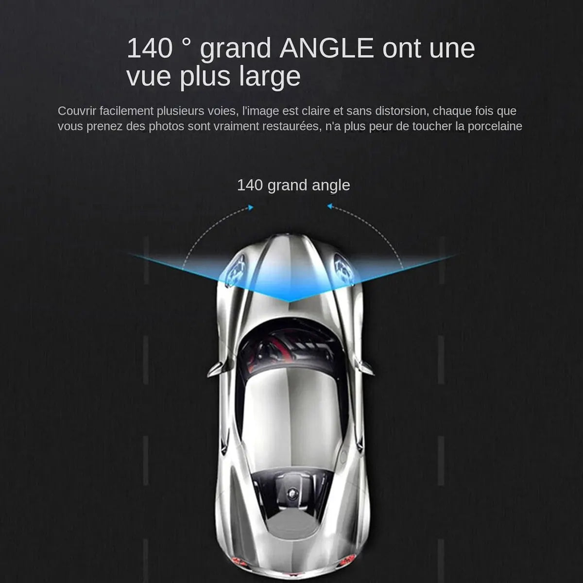 Dashcam - Dual lens 1080p - HD video recorder, wide viewing angle - Loop recording - For safety while driving, parking and traveling - Image 5