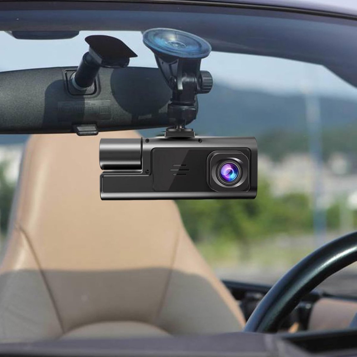 Dashcam - Dual lens 1080p - HD video recorder, wide viewing angle - Loop recording - For safety while driving, parking and traveling - Image 6