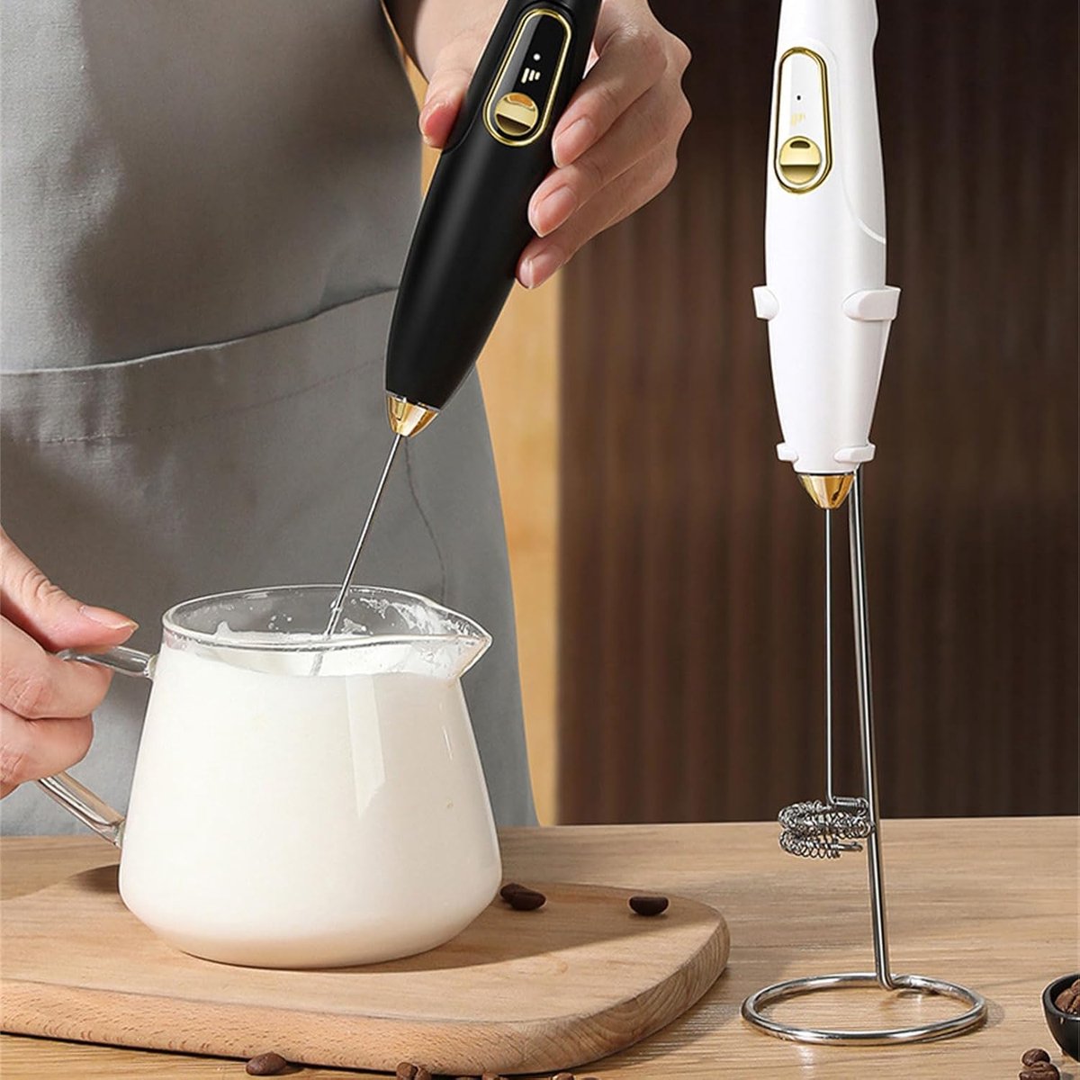 Milk Frother - Practical Kitchen Appliance - Milk Frother - Multifunctional Tool - Multifunctional Electric Mixer - Suitable for Outdoor and Indoor Use - Image 2