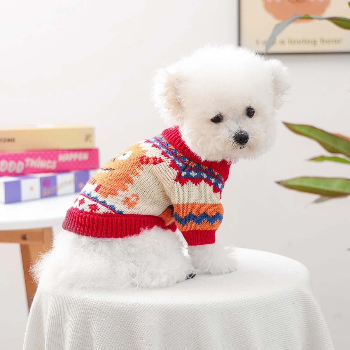 Dog Coat - Dog Sweater - Sweater for Small Dogs - Dog Sweater - Winter Knitted Sweater - Warm and Lightweight Cat Sweater - Perfect for Chihuahuas - Holidays - Christmas Decorations - Christmas - Size M - Image 2
