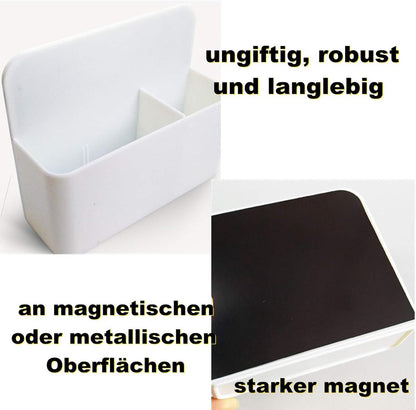 Pen holder - Pen holder - Magnetic whiteboard marker holder - Storage box - Storage box for cooler, school, home, office - Wit - Image 5