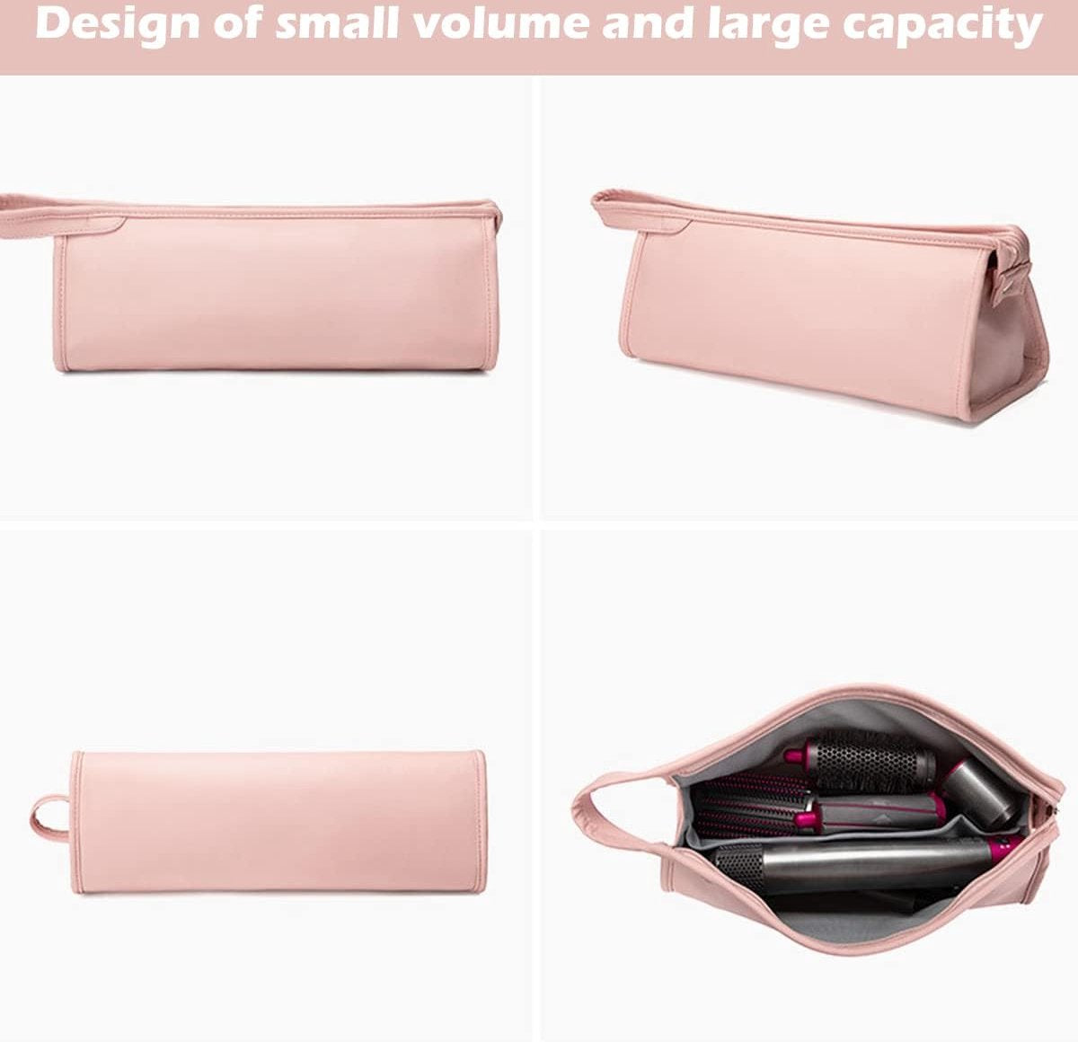 Travel Kit - Hair Dryer Toiletry Bag - Women's Toiletry Bag - Travel Kit - Baby Clothes Accessories for Hair Curlers - Pink - 35 x 13 x 14.5 cm - PU - Image 3