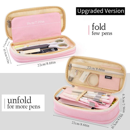 Pencil Case - Pencil Case - Pencil Case - Pencil Case - Pencil Case for Children and Adults - School Pencil Case for Boys and Girls - Pencil Case - Pink - Image 3