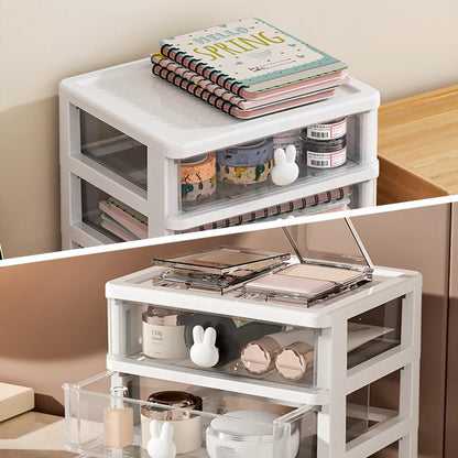 Drawer organizer - Pencil holder - Drawer organizer with - Large capacity drawer organizer for books, pens, office supplies and small baby clothing accessories - 3 drawers - White - Image 5
