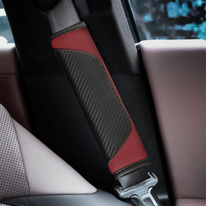 2 shoulder protectors for car seat belts - Seat belt protectors for children and adults - Universal soft seat belt protectors for car seat belts - (wine red) - Image 4