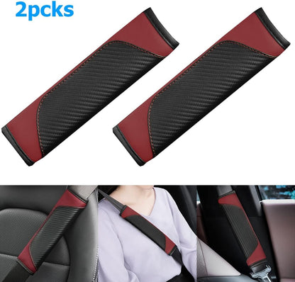 2 shoulder protectors for car seat belts - Seat belt protectors for children and adults - Universal soft seat belt protectors for car seat belts - (wine red) - Image 5
